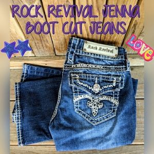 Rock Revival Jenna Bootcut Dk. Wash, Sz 26